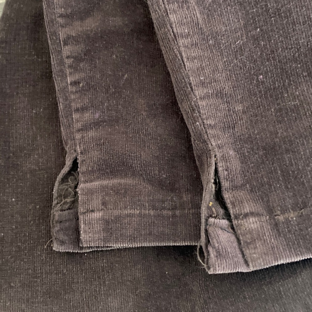 Y2K Anchor Blue Corduroy Pants Womens L Brown Straight Leg High Rise Vintage - Picture 14 of 16